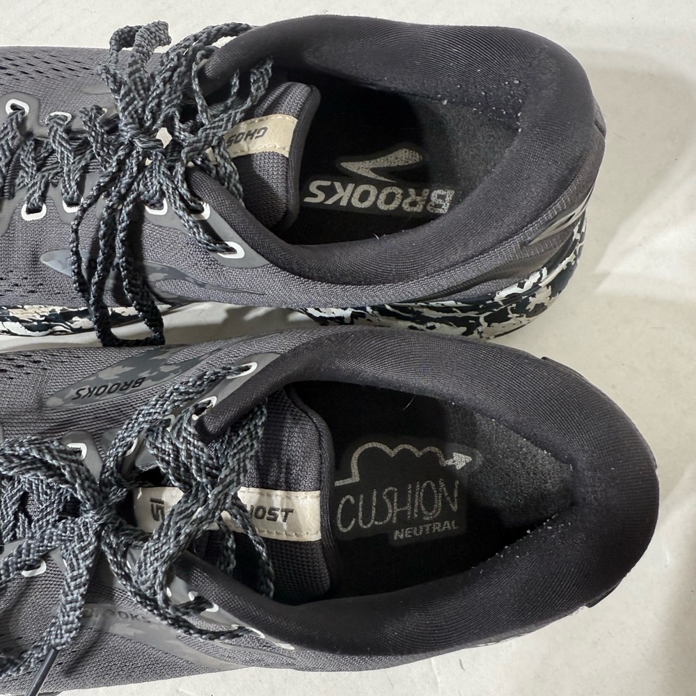 Brooks Ghost 15 Womens Size 8.5 Running Shoes Gray Black Camo Athletic Sneakers - Picture 5 of 8